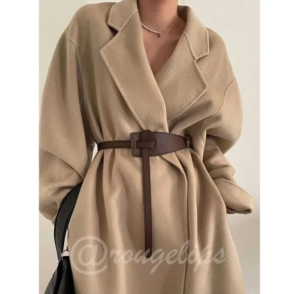 Chocolate Brown Belt  Faux Leather PU - Picture 5 of 5